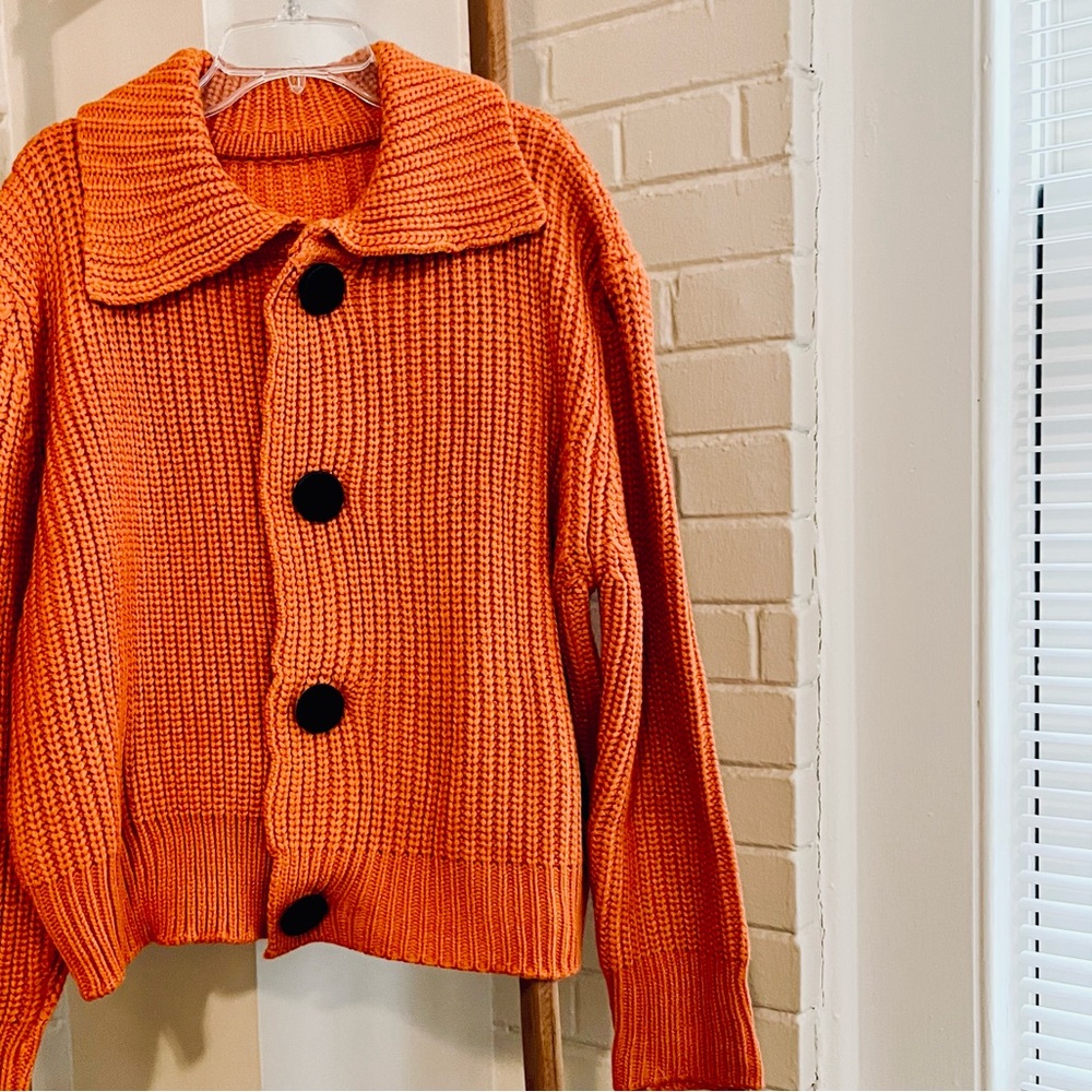 Chunky Orange Sweater